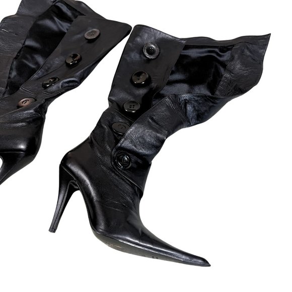 Les Tropeziennes Leather Boots 4" Heels (Italian) • Black • EU 36 - Picture 10 of 14